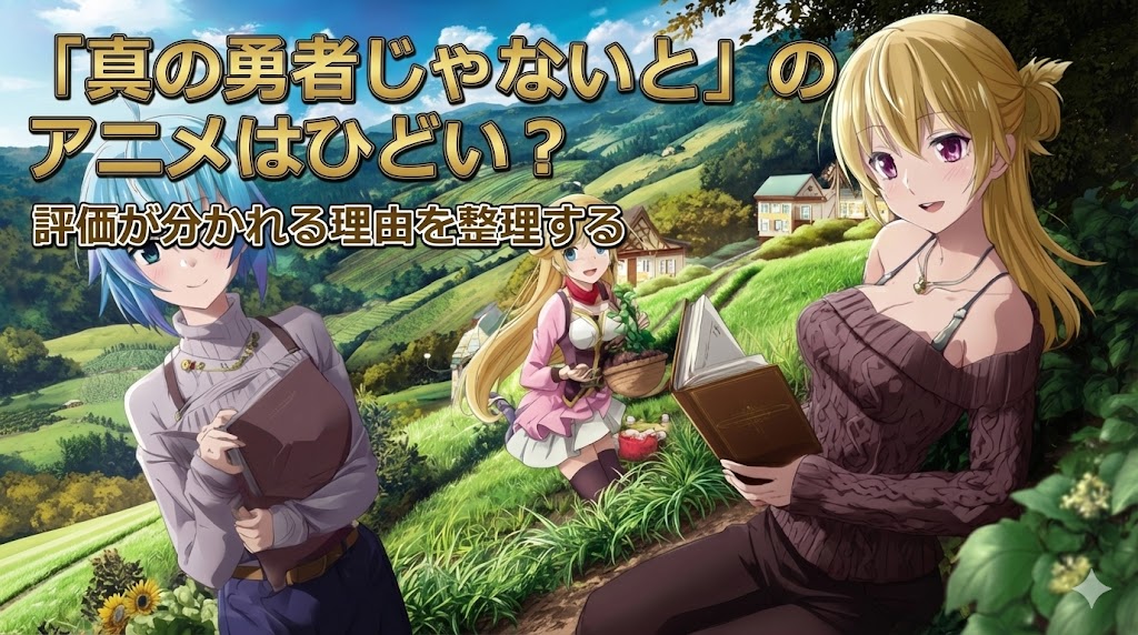 「真の勇者じゃないと」のアニメはひどい？評価が分かれる理由を整理する